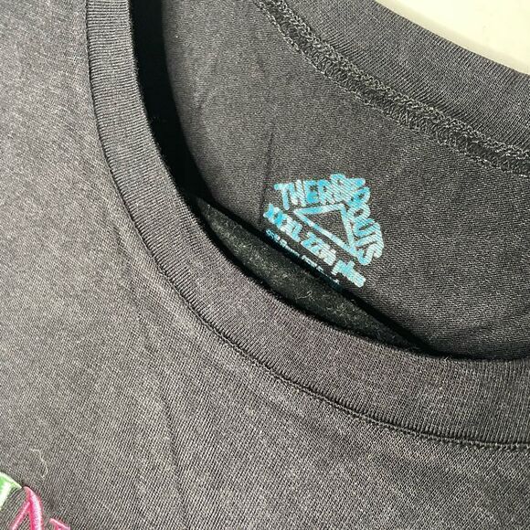 Black Graphic Tee with Colorful Text - Picture 2 of 3